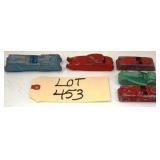 5 Midgetoy Painted Die-Cast Toy Cars