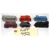 6Midgetoy Die-Cast Train Cars