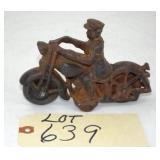 Cast Iron Motorcycle & Rider