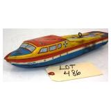 Ohio Art Tin Lithograph Wind-Up Boat