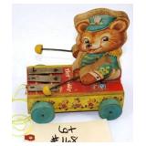 Fisher-Price Tiny Teddy Xylophone Pull Toy #635