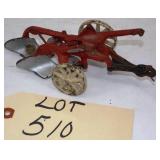 Arcade Cast Iron McCormick 2 Bottom Plow