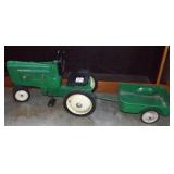 Ertl John Deere Model A Pedal Tractor with Trailer