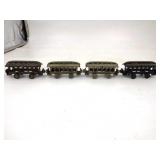 Four Metal Toy Train Cars