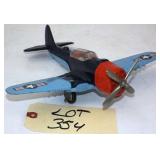 Hubley Kiddie Toy  #495 Navy Fighter Bomber Plane