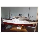 Large 57 inch Wooden Passenger Ship Model