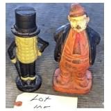 (2) Cast Iron Figural Reproduction Still Banks