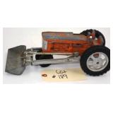 Hubley Diecast Orange Tractor wit Loader