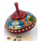 7-inch Metal Spinning Toy Top "Clowns"