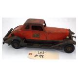 Hoge Fire Chief pressed steel Wind-Up Toy Car
