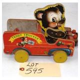 Fisher-Price Teddy Trucker Wooden Toy #711