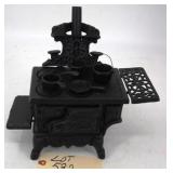 Crescent Cast Iron Toy Stove With Accessories