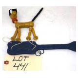 1940s Fisher-Price Pop Up Kritter Pluto Paddle Toy