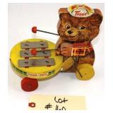 Fisher-Price Tiny Teddy Xylophone Pull Toy #734