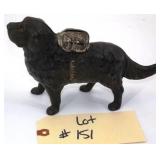 "I Hear A Call" Cast Iron Dog Still Bank