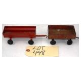 (2)Ertl Different Pressed Steel Farm Wagons.