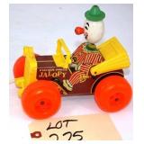 Fisher-Price Jalopy Pull Toy With Clown #724