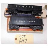 Lionel No. 6032 Gondola & No. 6066T Tender Cars