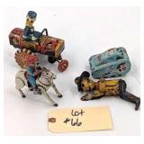 4 Tin Wind-Up Toys