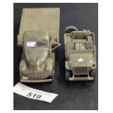 Diecast Military Truck With Jeep Set