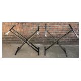 2 metal saw horses