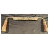 Vintage draw knife and handle sickle