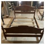 Full size wooden bed frame