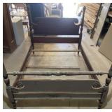Full size wooden bed frame