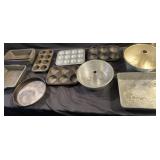 Miscellaneous cake pans and muffin tins