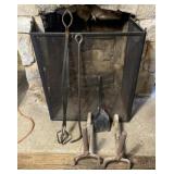 Cast iron fireplace set