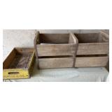 2 vintage wooden crates