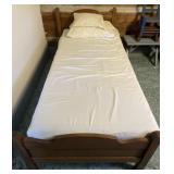 Wooden framed bed