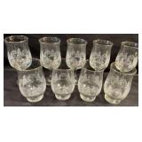 9 gold rimmed glasses