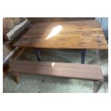 Table and 2 benches