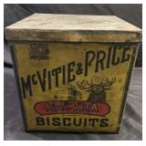 Vintage metal biscuit tin