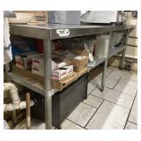Large stainless steel table