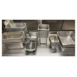 Miscellaneous stainless steel food pans