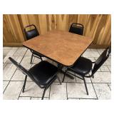 Square table and 4 chairs