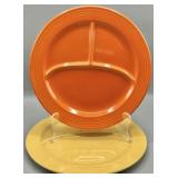 (2) Fiestaware Divided Grill Plates