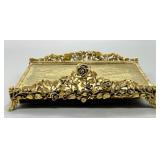Brass Kleenex Holder w/Tole Roses