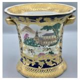 19th Century Chinese Qianlong Fox Hunt Scene Vase