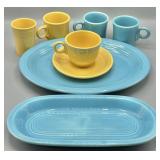 Fiestaware Tray, Platters and Cups