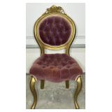 Gilt Wood Upholstered Chair