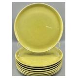 (8) Russel Wright Chartreuse Salad Plates 8in