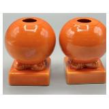 Fiestaware Orange Bulb Candleholders
