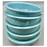 (5) FiestawareTurquoise Fruit Bowls 5.5in