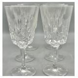 (6) Gorham Kind Edward Crystal Wine Glasses