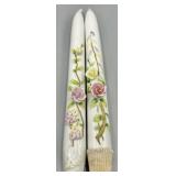 Vintage Candlesticks w/Applied Flowers