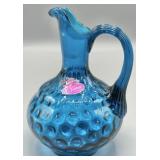 Fenton Jamestown Blue Coin Dot Glass Cruet