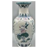 Vintage Painted Ceramic Chinese Vase